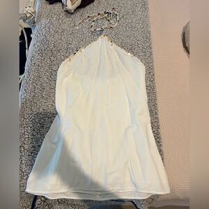 Zara Embellished White Mini Dress